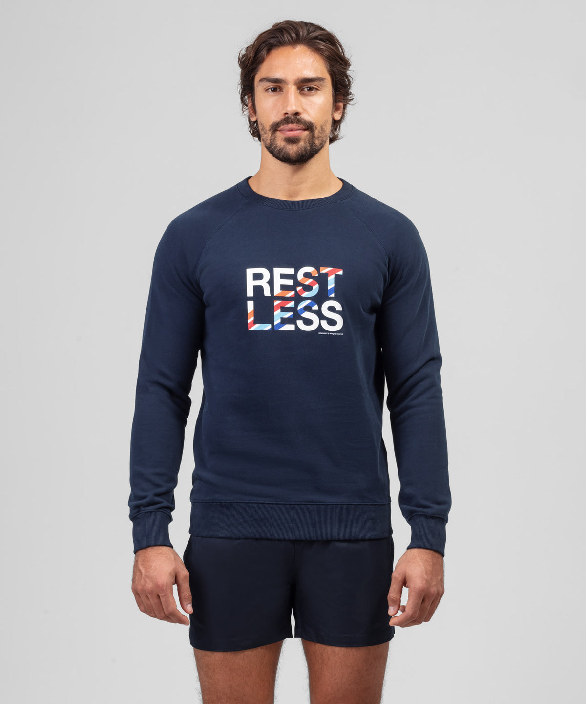 Organic Cotton Sweatshirt REST LESS: Navy