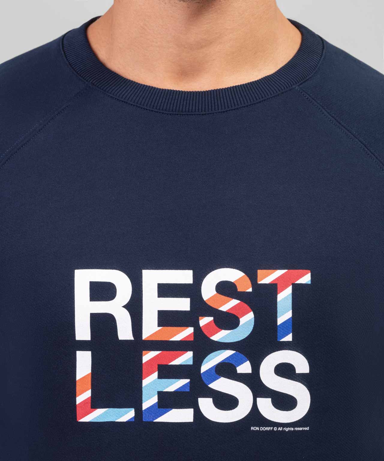 Organic Cotton Sweatshirt REST LESS: Navy