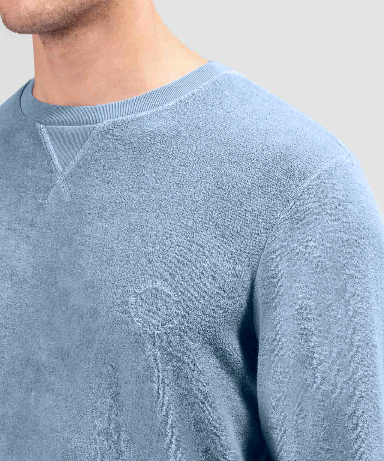 Terry Cotton Sweatshirt: Dusty Blue