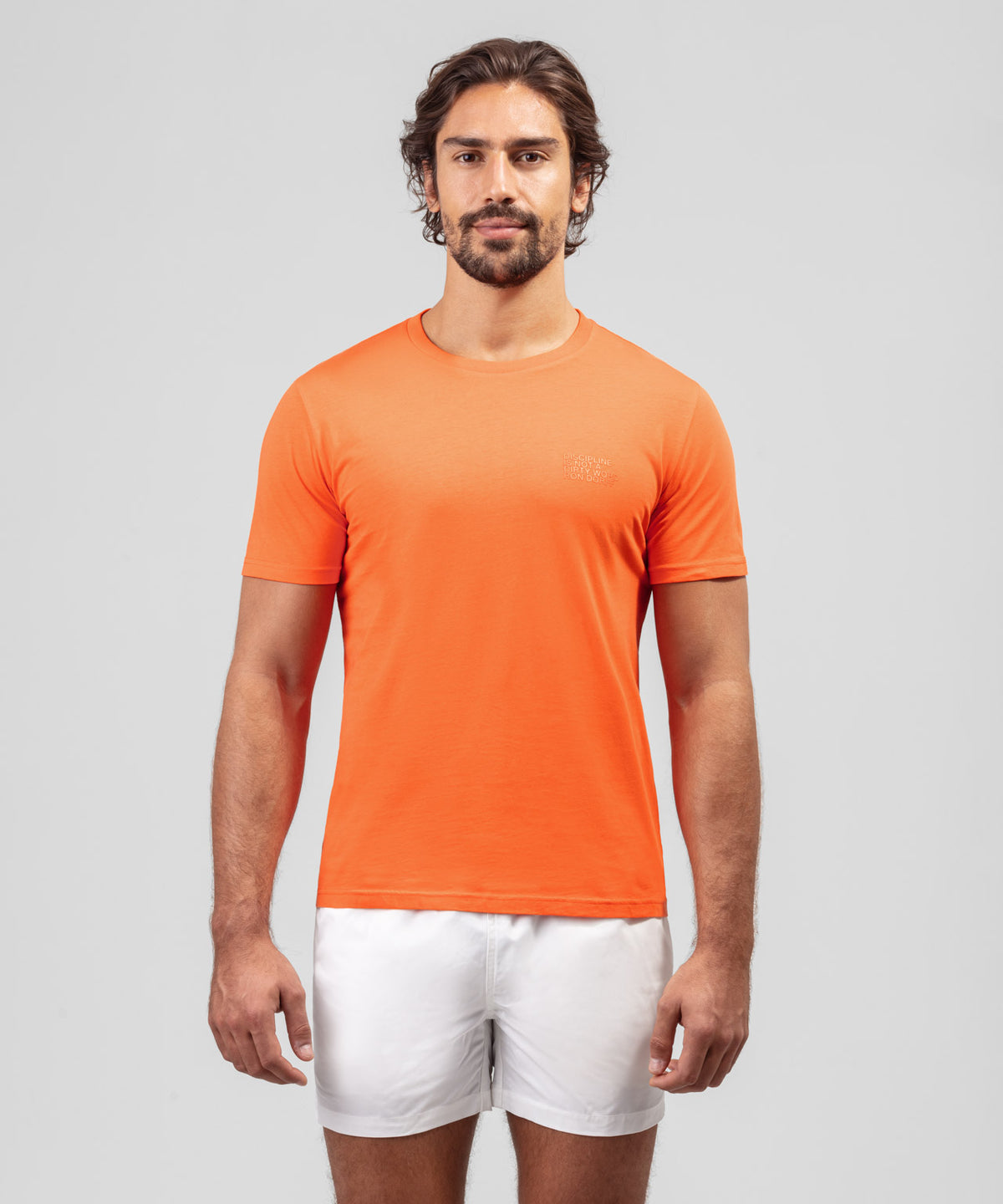 Organic Cotton T-Shirt "DISCIPLINE": Spritz Orange