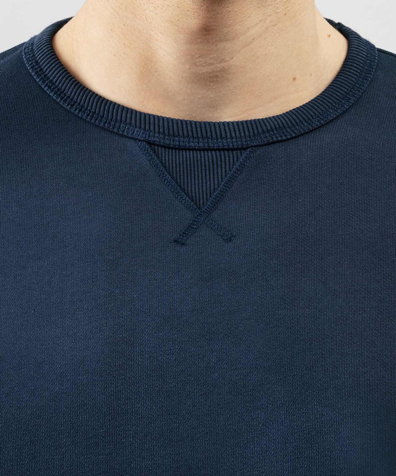 Organic Cotton Eyelet Edition Sweatshirt: Navy