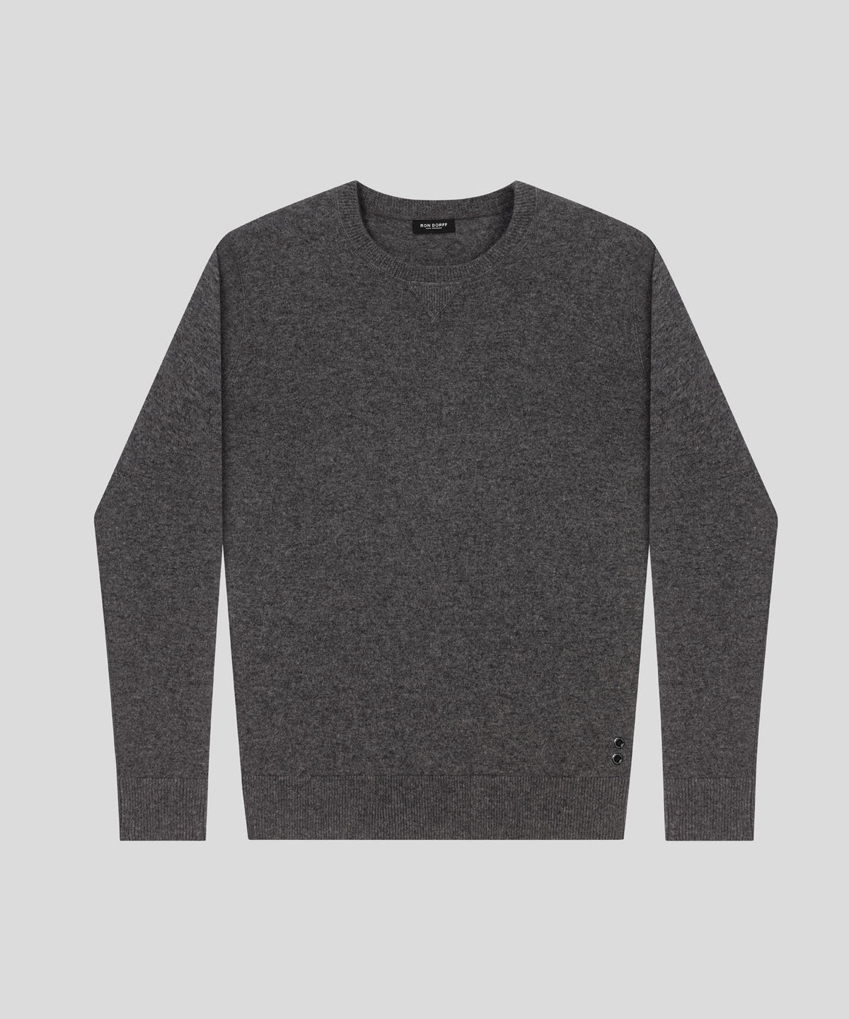 Cashmere Sweater: Dark Grey Melange