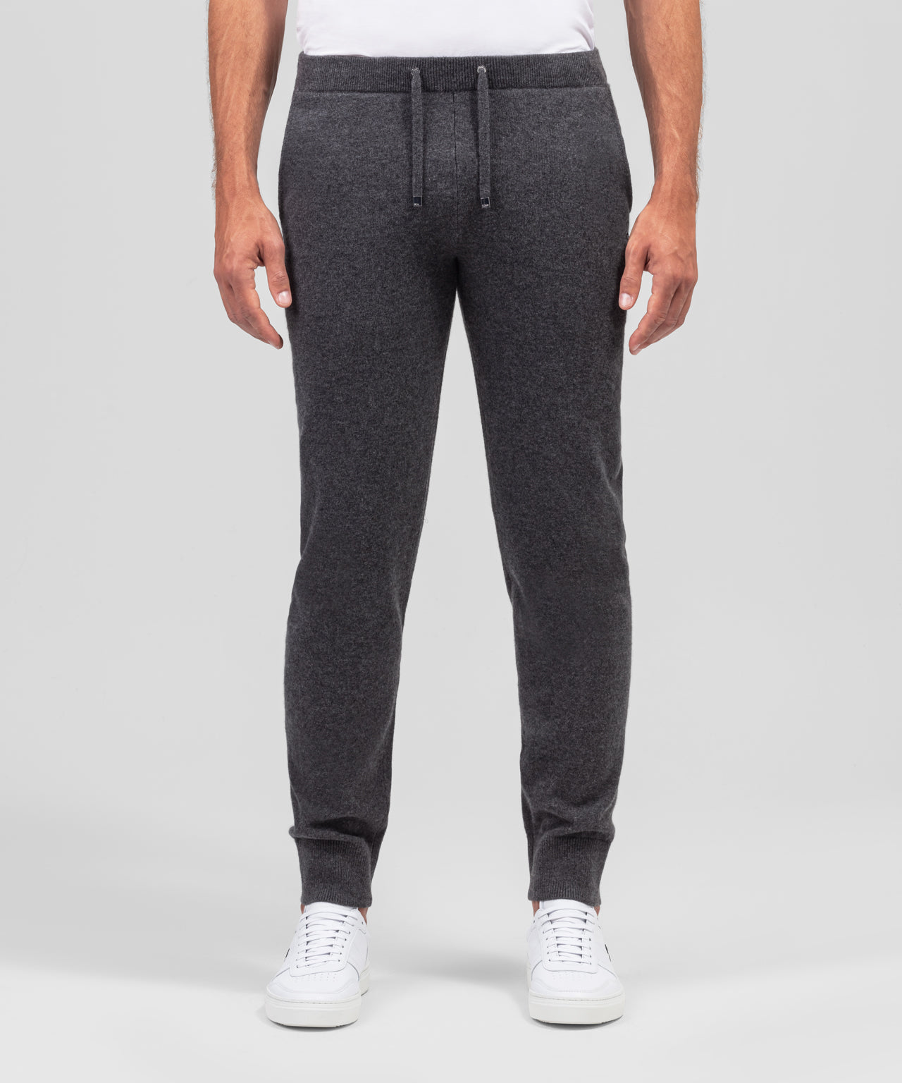 Cashmere Pants: Dark Grey Melange