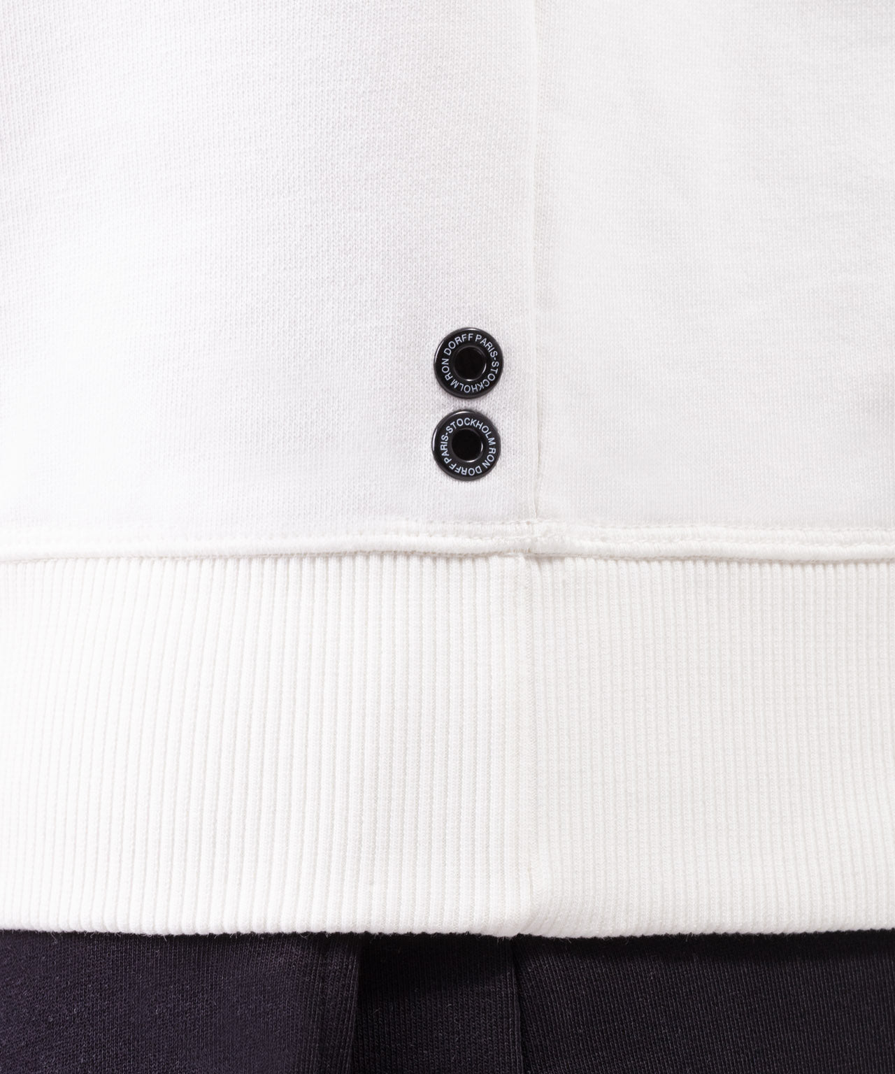 Organic Cotton Eyelet Edition Sweatshirt: Off White