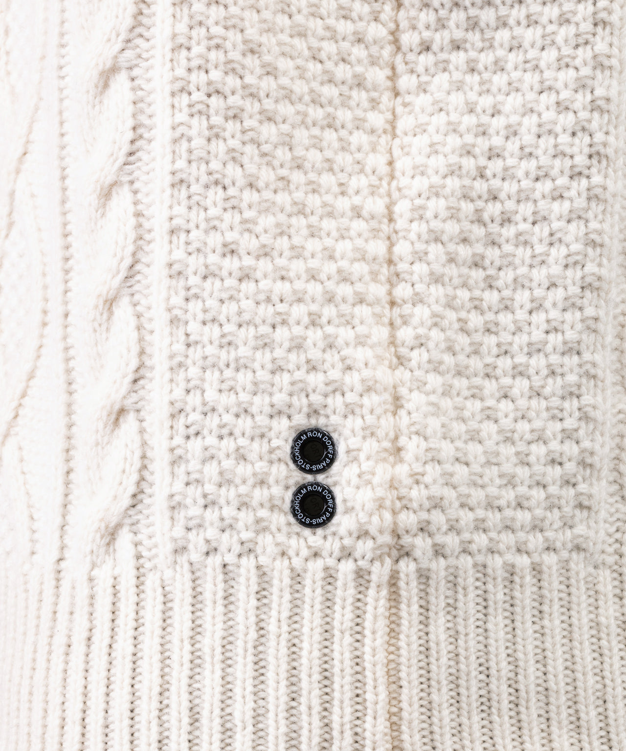 Cashmere-Wool Telemark Sweater: Off White