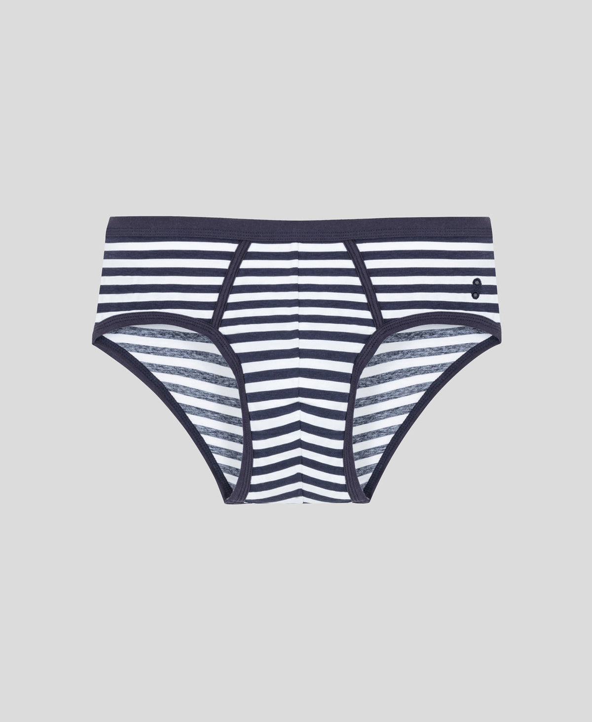 Y-Front Briefs w. Stripes: Navy/White