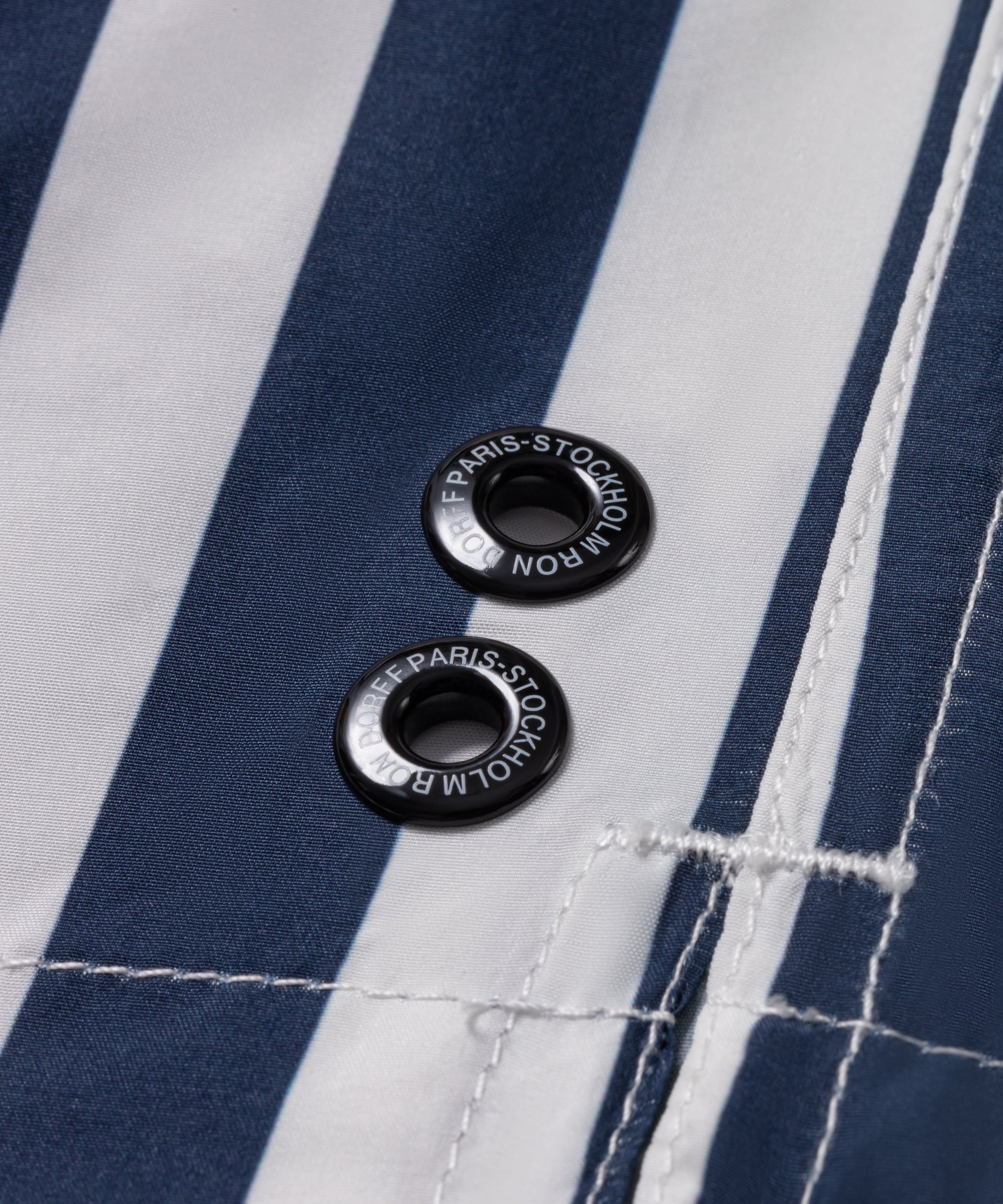Swim Shorts Vertical Stripes: Navy/White | Ron Dorff