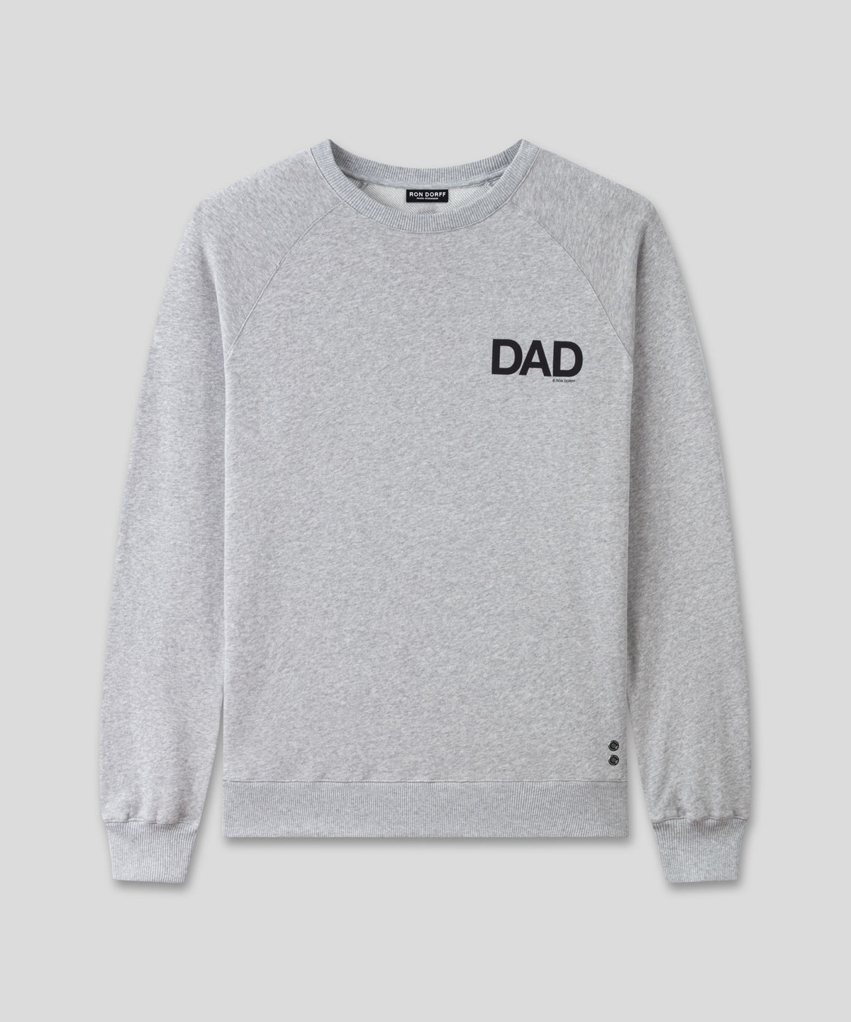 Organic Cotton Sweatshirt "DAD": Grey Melange
