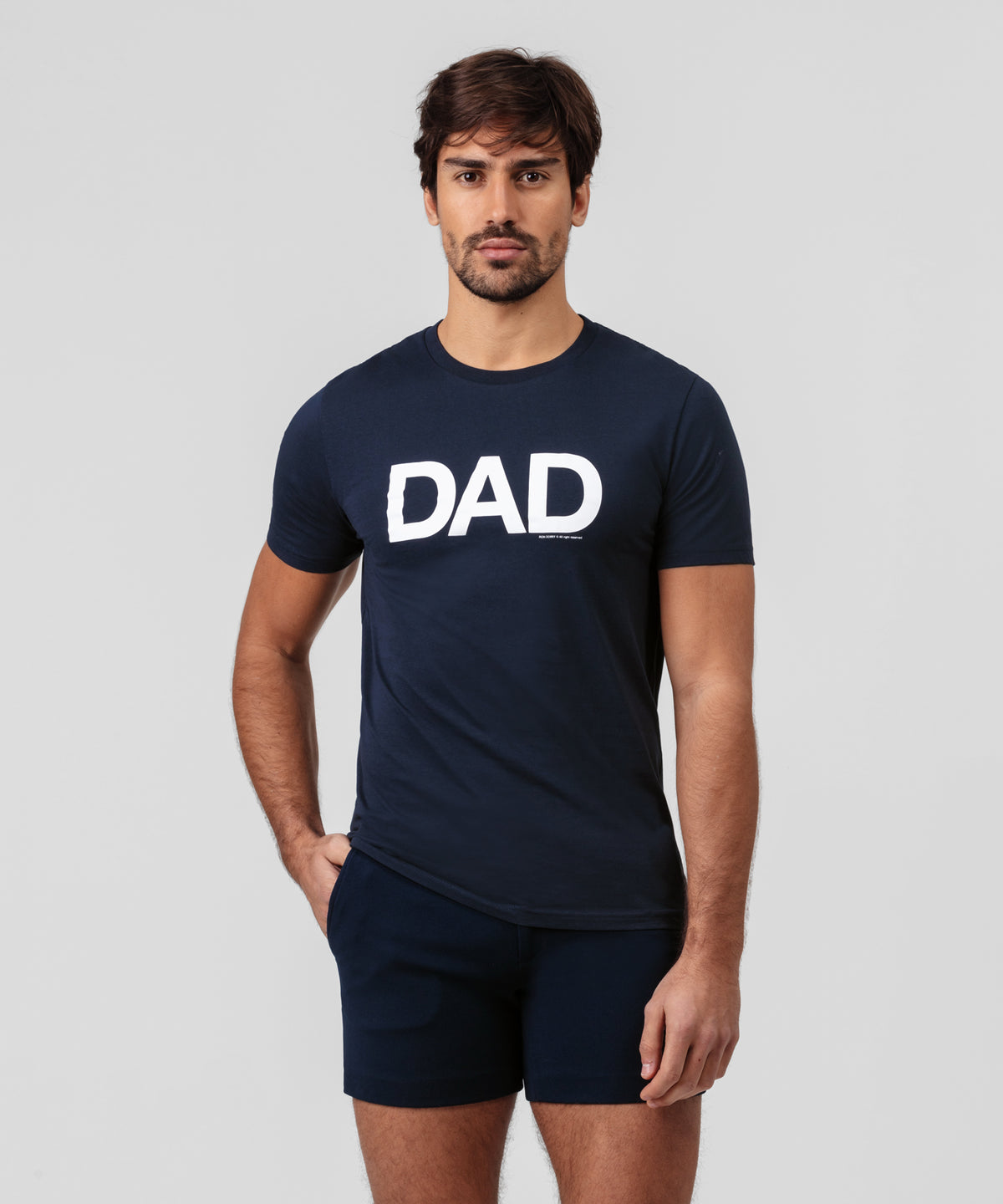 Organic Cotton T-Shirt "DAD": Navy
