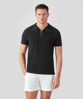 Cotton Piqué RD Polo: Black