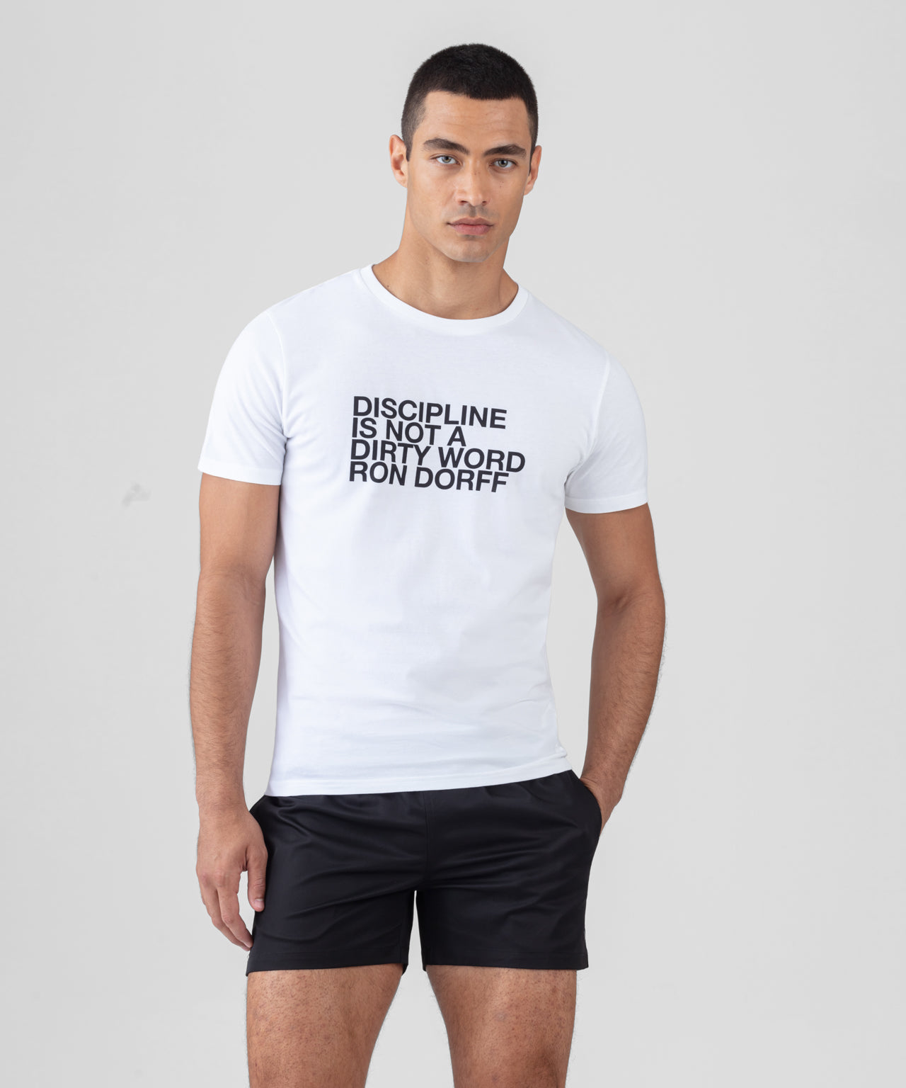Organic Cotton T-Shirt DISCIPLINE: White