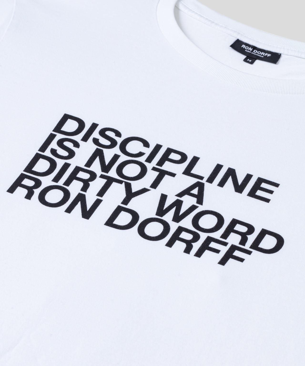 Organic Cotton T-Shirt "DISCIPLINE": White