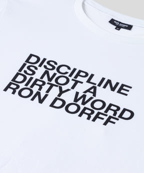 Organic Cotton T-Shirt "DISCIPLINE": White