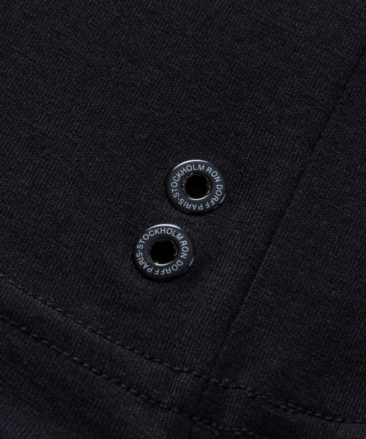 V Neck T-Shirt Eyelet Edition: Black