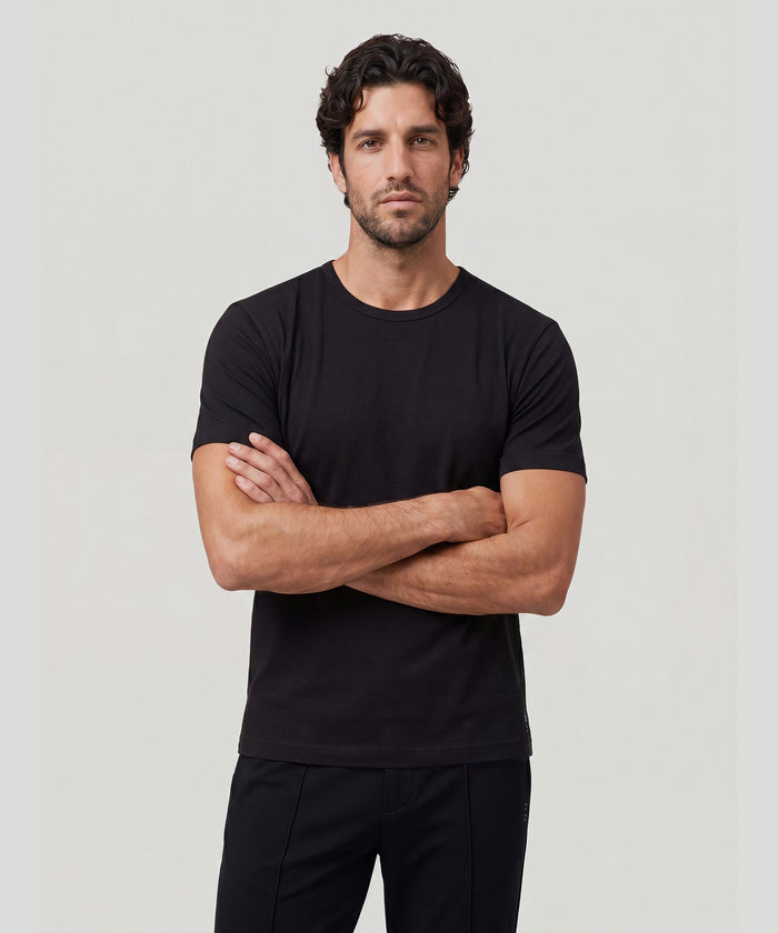 Crew Neck T-Shirt Eyelet Edition: Black
