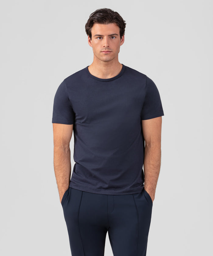 Crew Neck T-Shirt Eyelet Edition: Navy