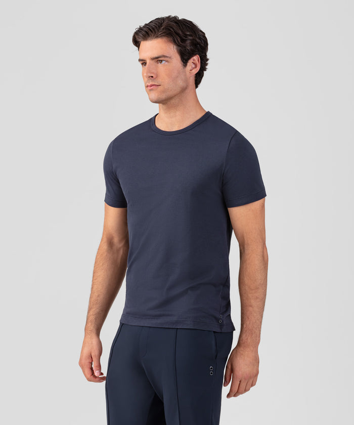 Crew Neck T-Shirt Eyelet Edition: Navy