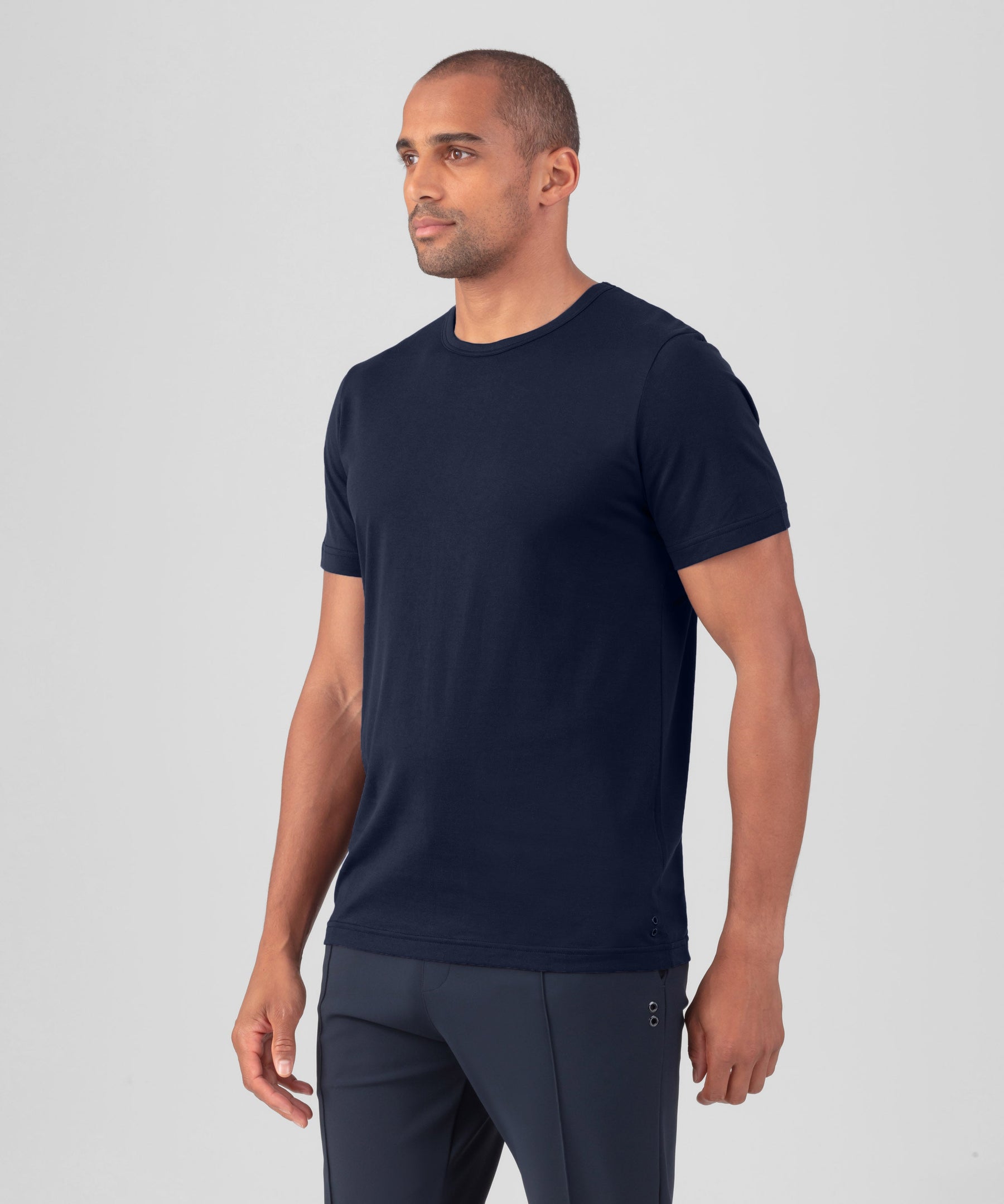 Crew Neck T-Shirt Eyelet Edition: Navy