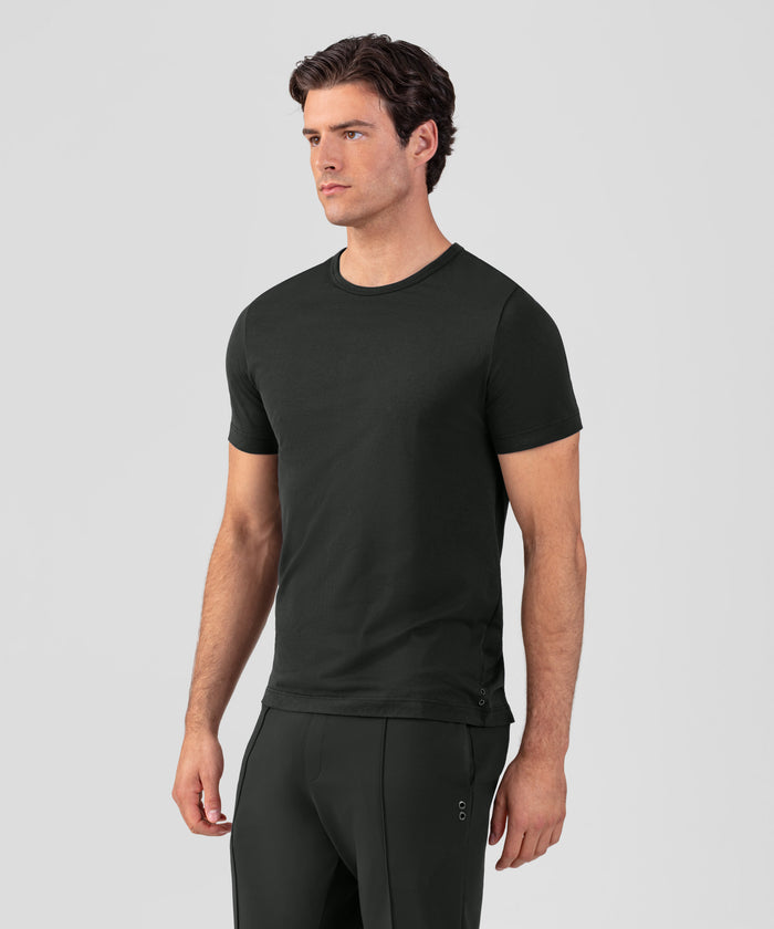 Crew Neck T-Shirt Eyelet Edition: Black