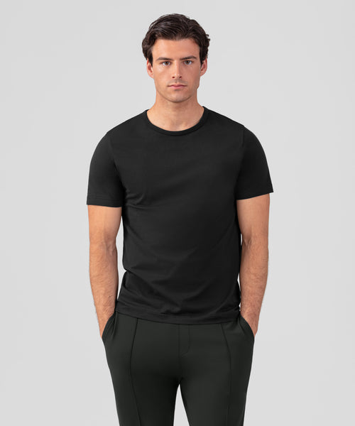 Crew Neck T-Shirt Eyelet Edition: Black | Ron Dorff