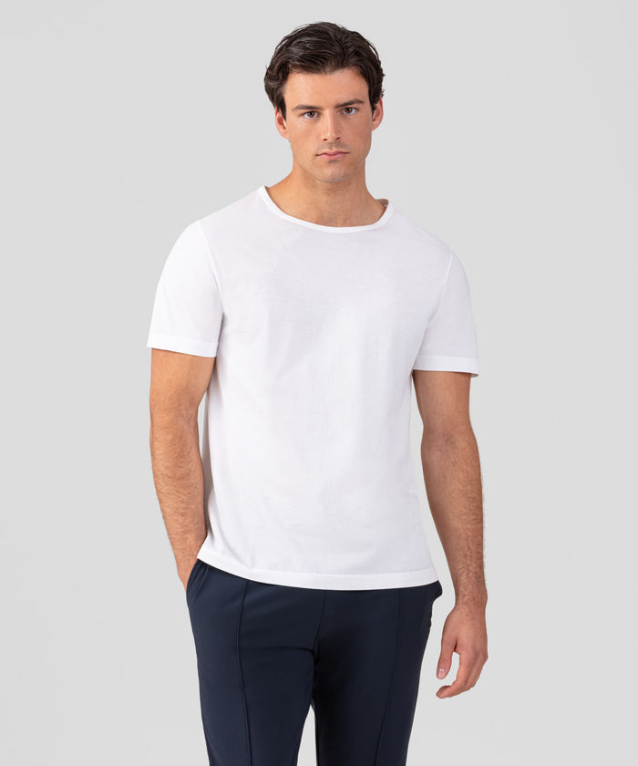 Crew Neck T-Shirt Eyelet Edition: White