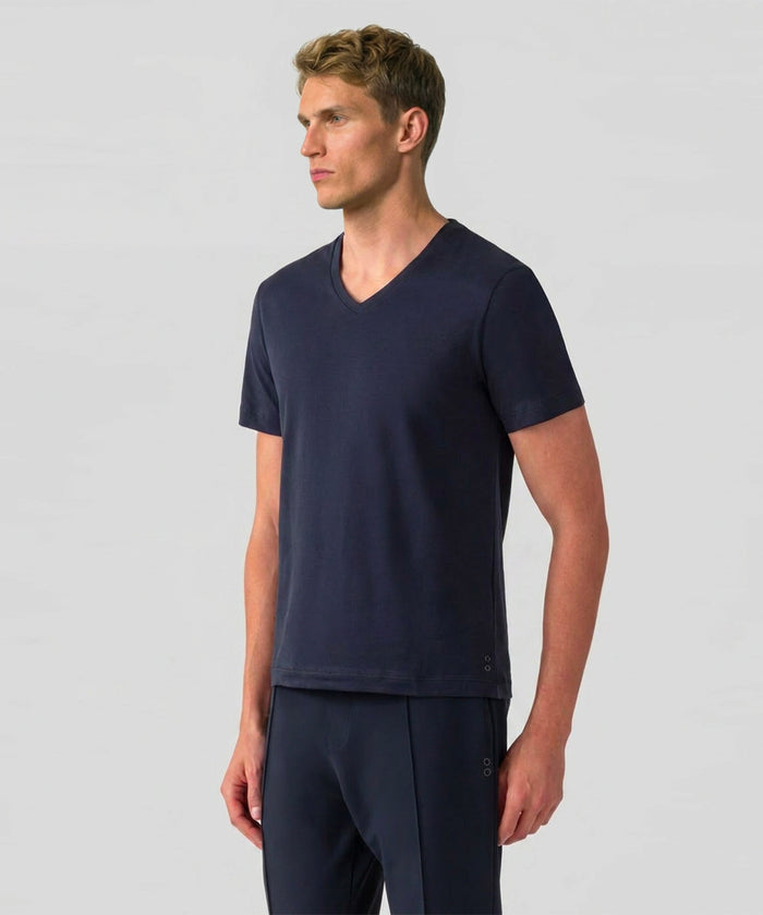 V Neck T-Shirt Eyelet Edition: Navy