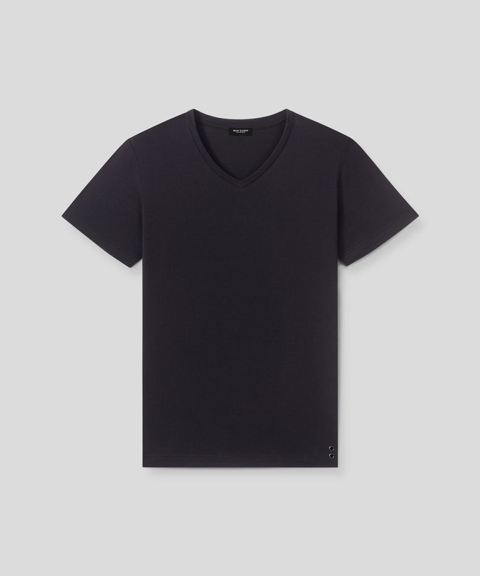 V Neck T-Shirt Eyelet Edition: Black