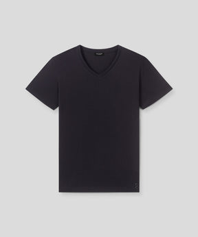 T-Shirt Eyelet Edition V Neck: Black