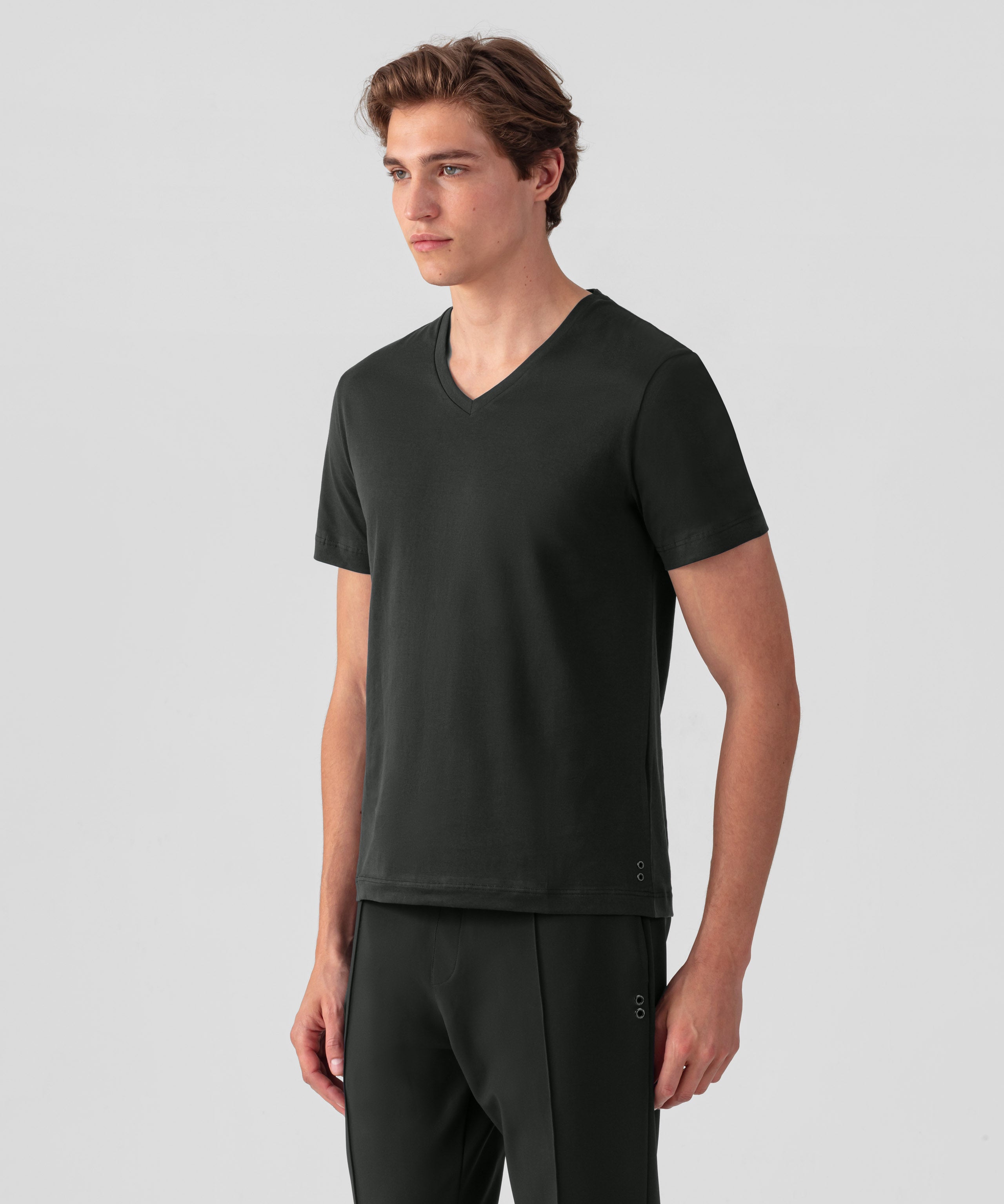 V Neck T-Shirt Eyelet Edition: Black