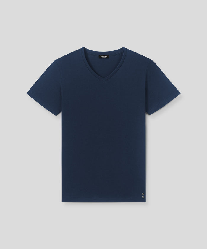 V Neck T-Shirt Eyelet Edition: Navy