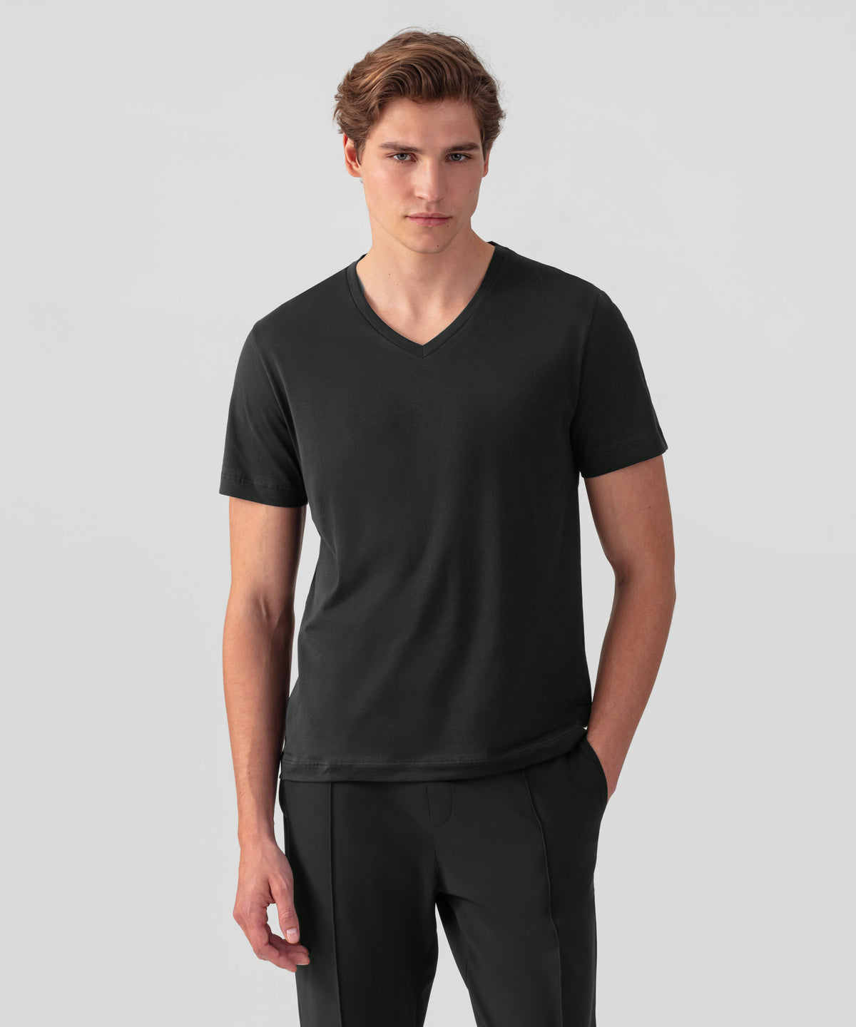 V Neck T-Shirt Eyelet Edition: Black