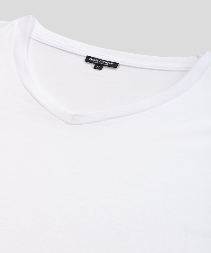 V Neck T-Shirt Eyelet Edition: Optic White
