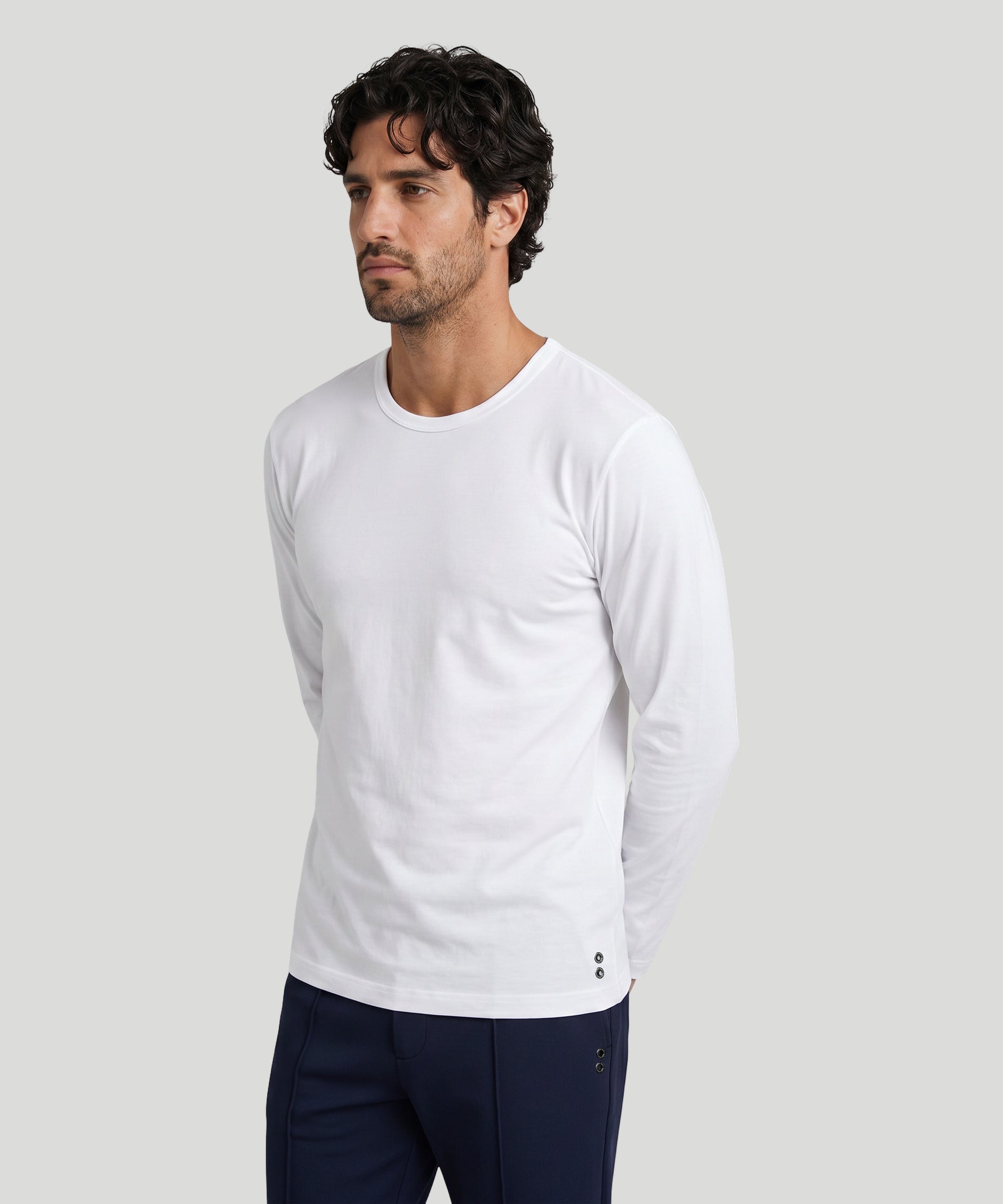 Long Sleeve T-Shirt Eyelet Edition: White