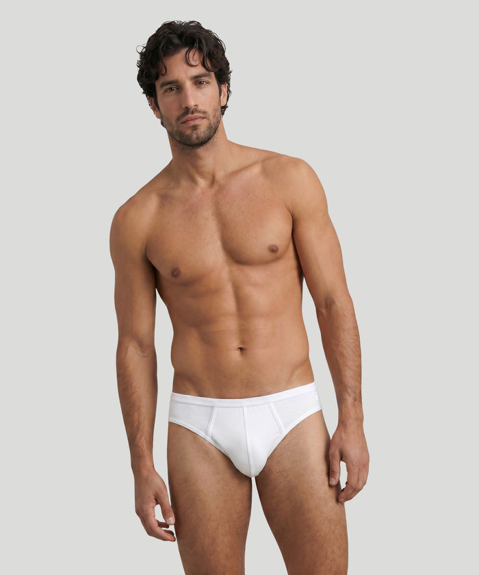 Slim Y-Front Briefs: White