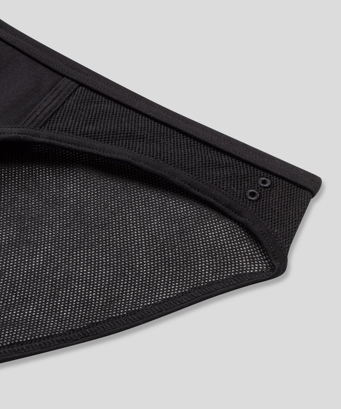 Mesh Slim Y-Front Briefs: Black