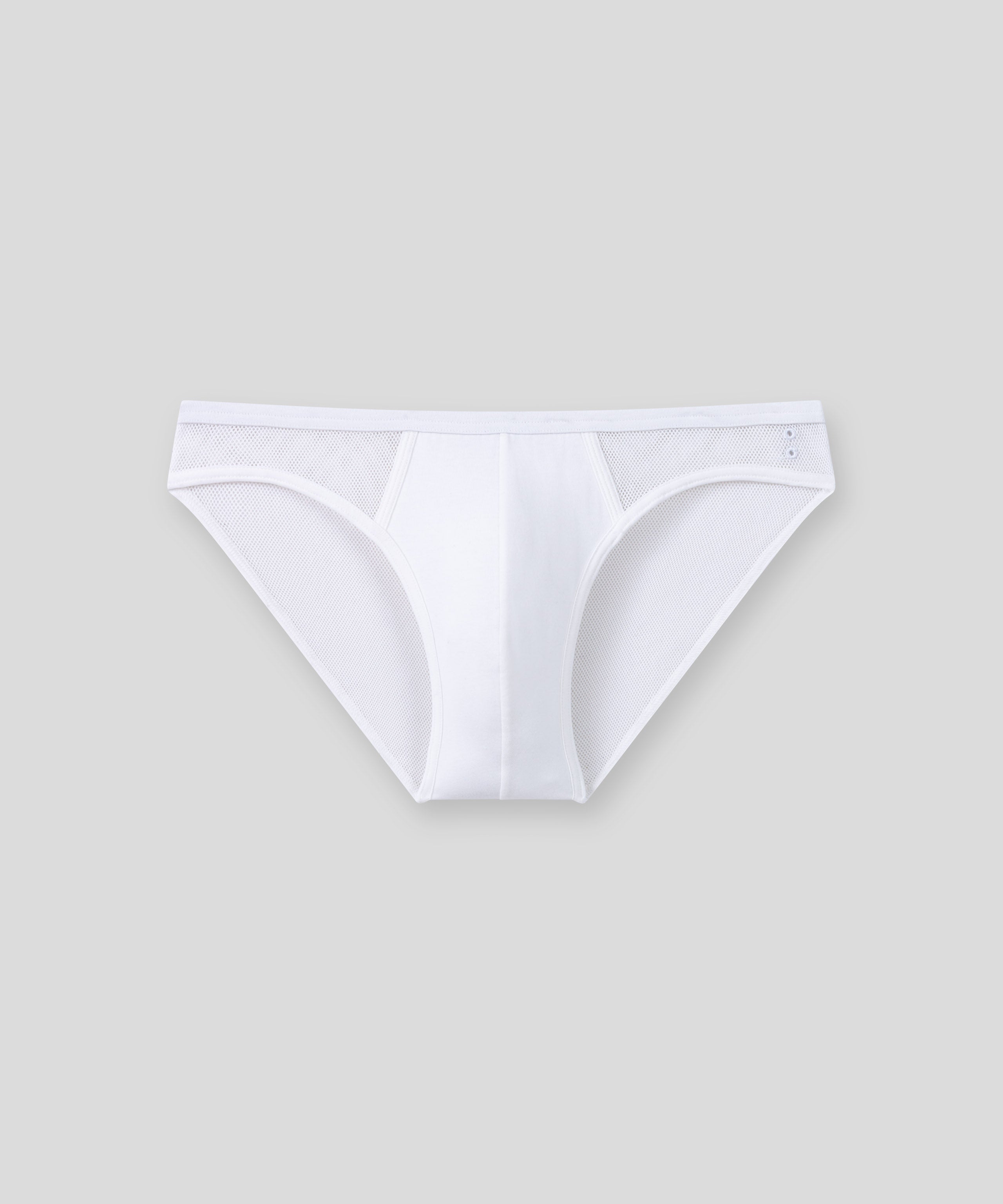 Mesh Slim Y-Front Briefs: White