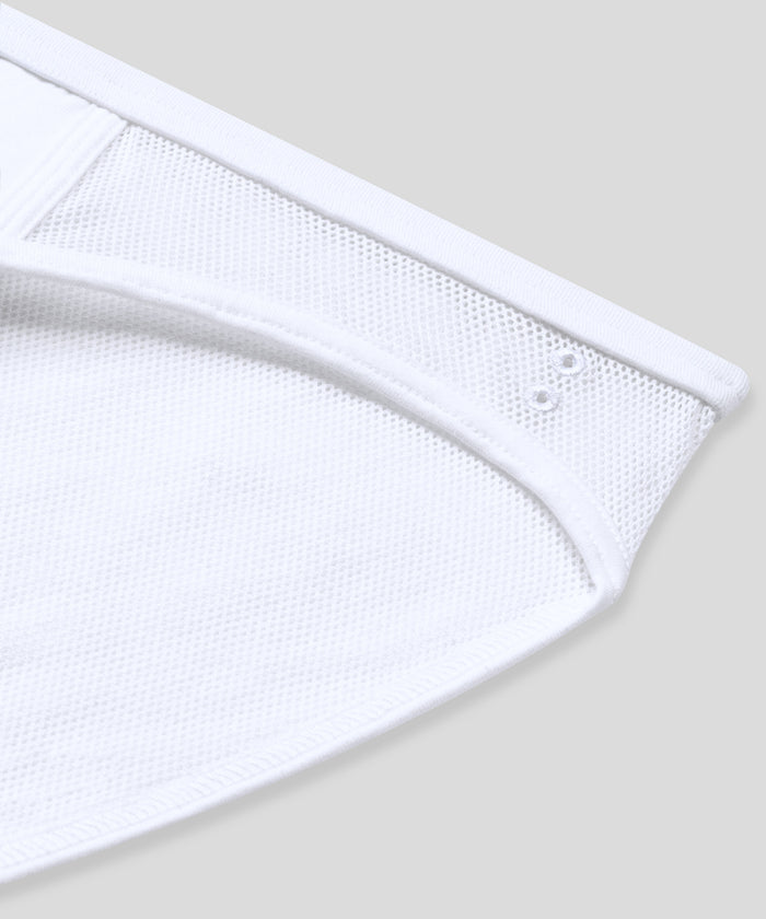 Mesh Slim Y-Front Briefs: White