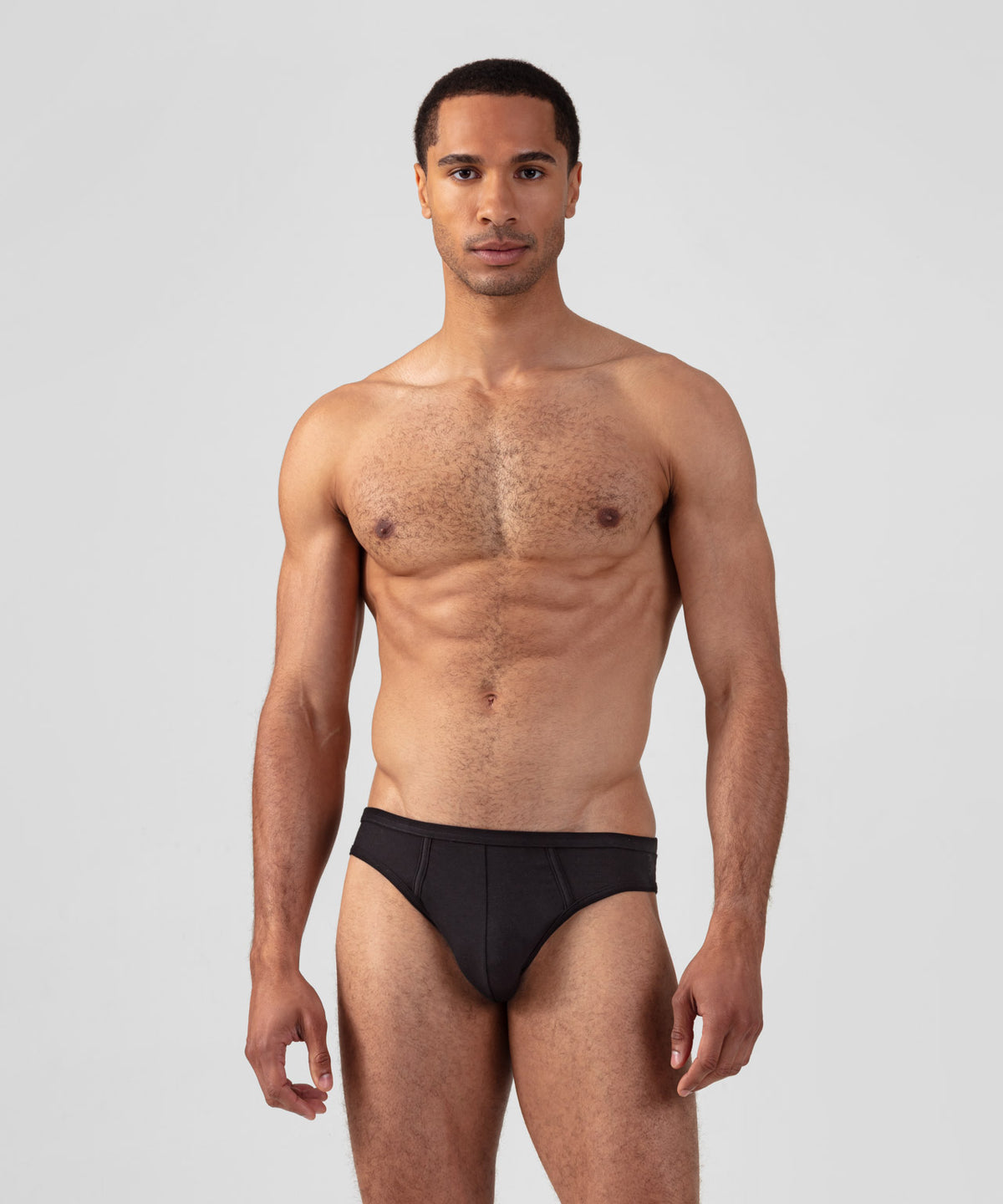 Slim Y-Front Briefs: Black
