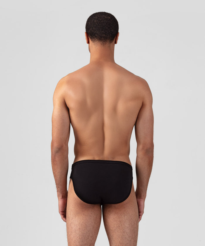 Slim Y-Front Briefs: Black