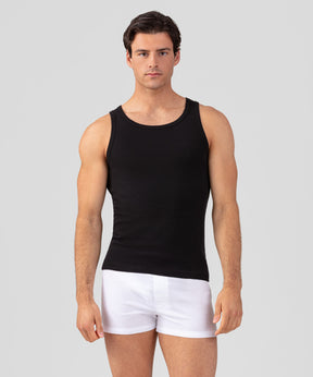Ribbed Tank Top: Black