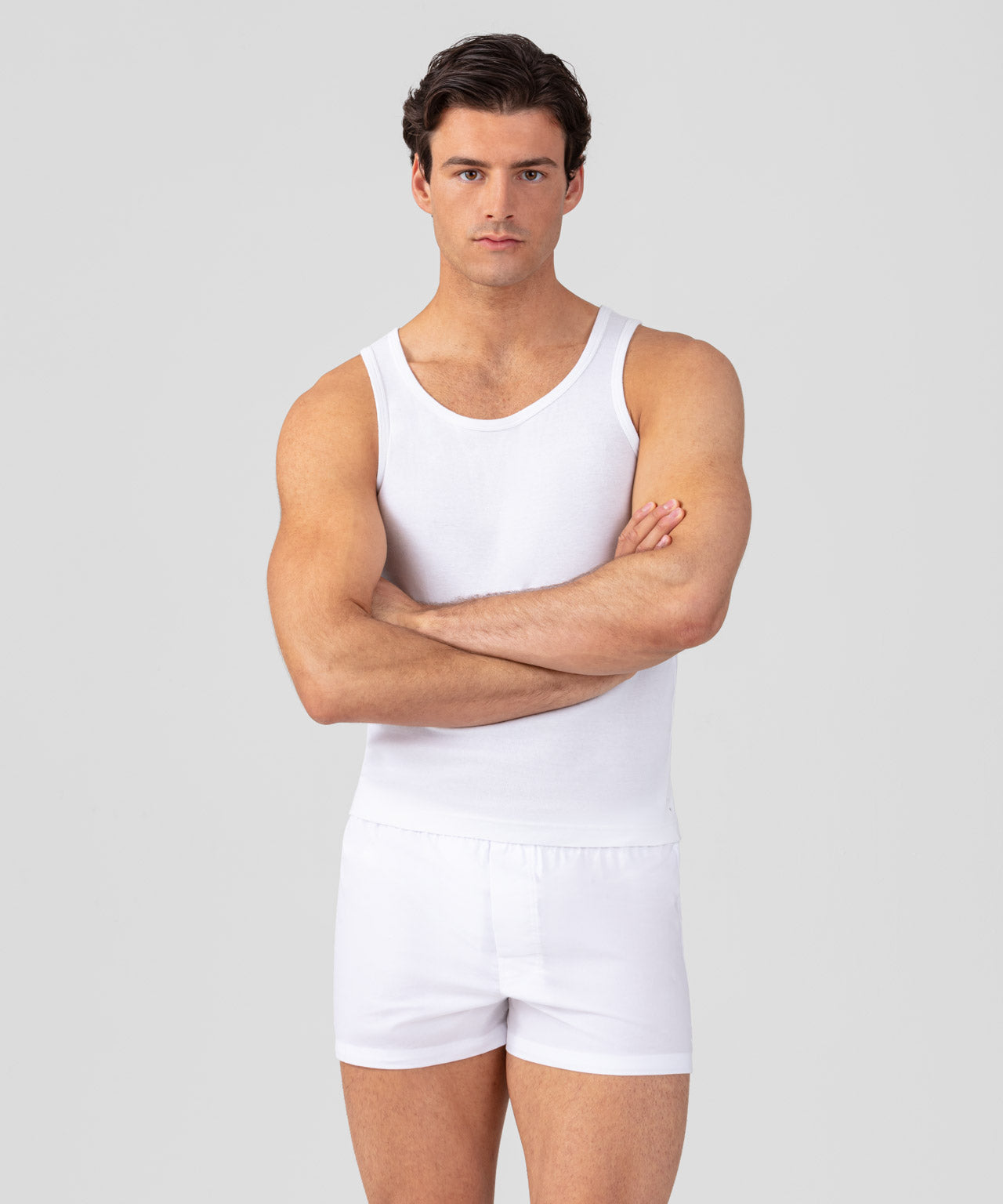 Ribbed Tank Top: White