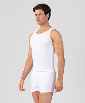 Ribbed Tank Top: White