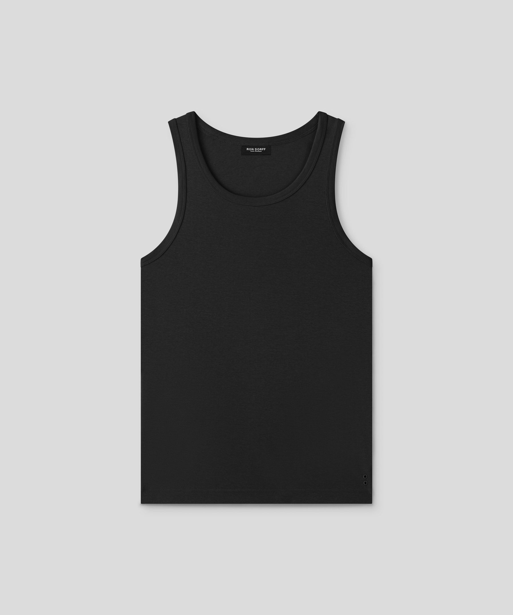 Ribbed Tank Top: Black