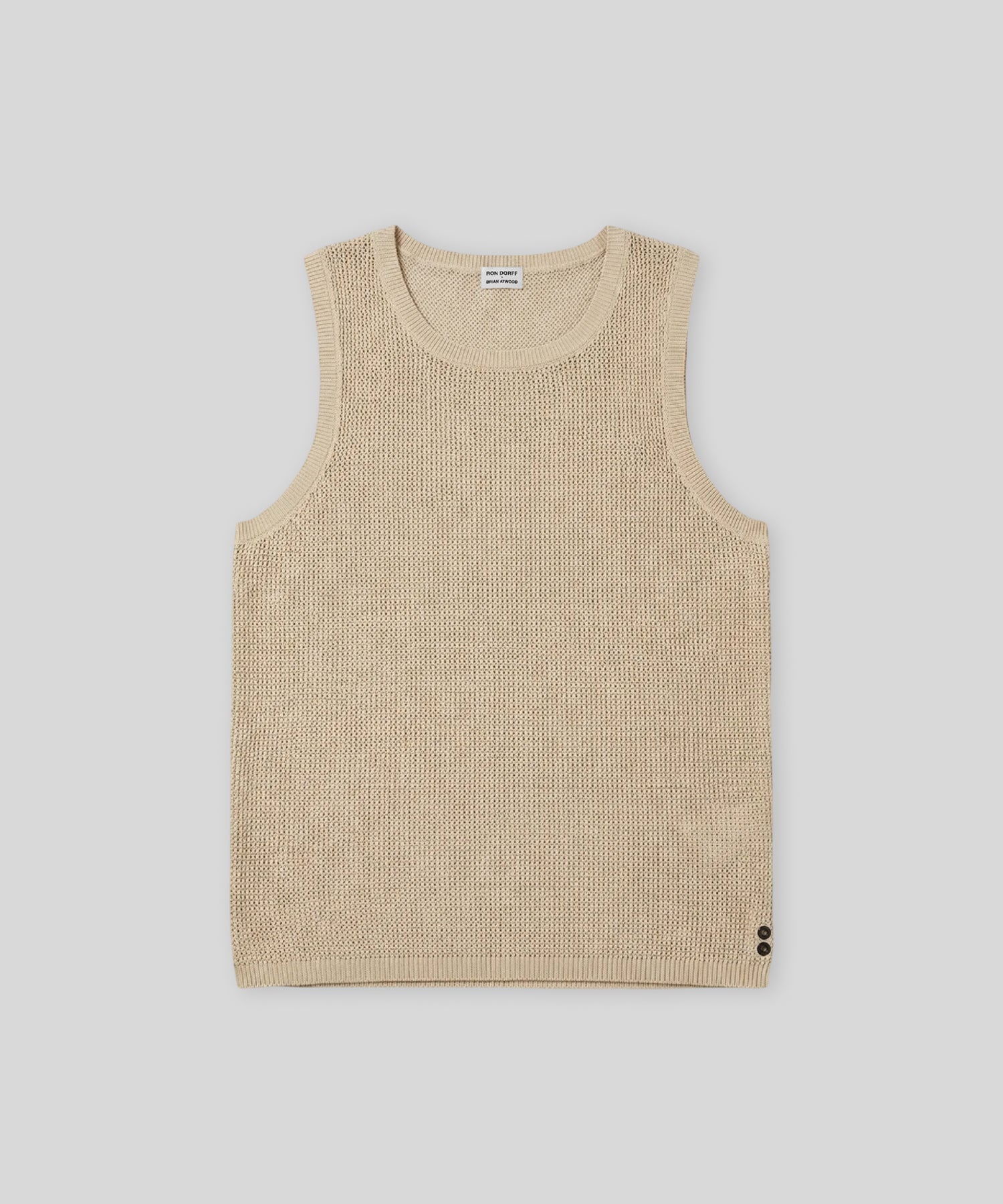 Organic Cotton Crochet Knit Tank Top Natural | Ron Dorff