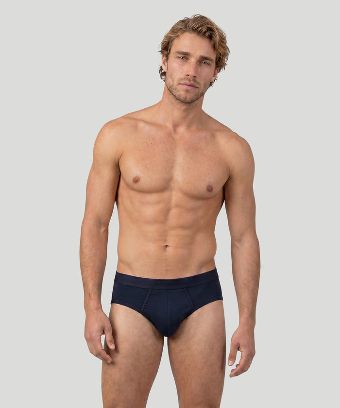 RON DORFF Y-Front Briefs: Navy