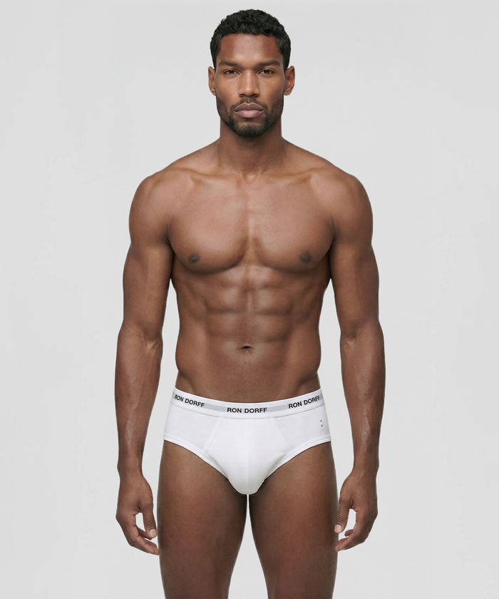 RON DORFF Y-Front Briefs: White
