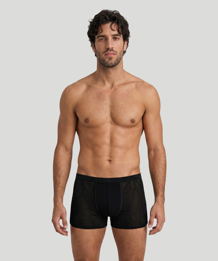 Mesh Marathon Boxer Briefs: Black