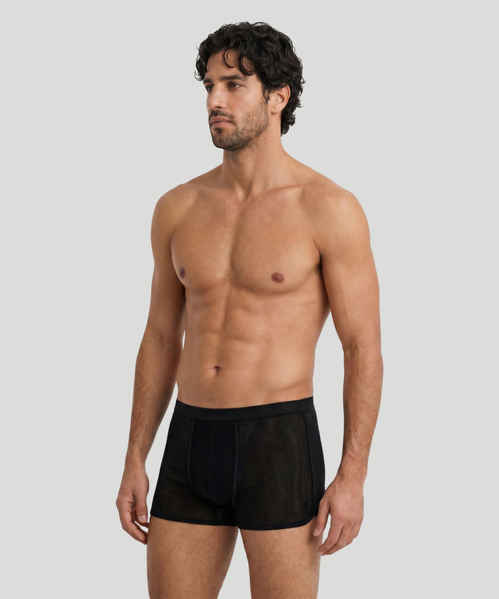 Mesh Marathon Boxer Briefs: Black