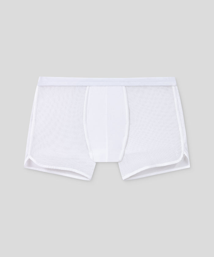 Mesh Marathon Boxer Briefs: White