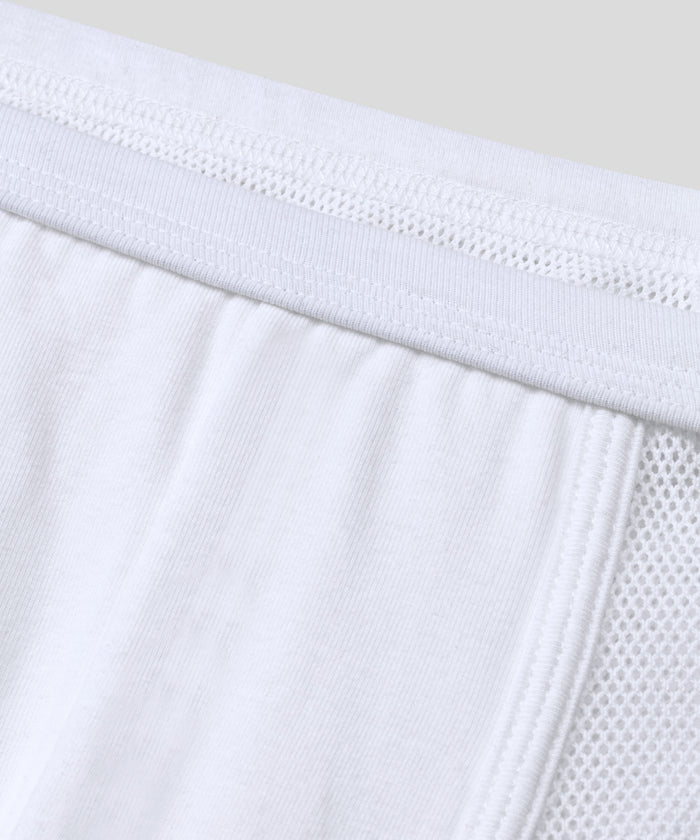 Mesh Marathon Boxer Briefs: White
